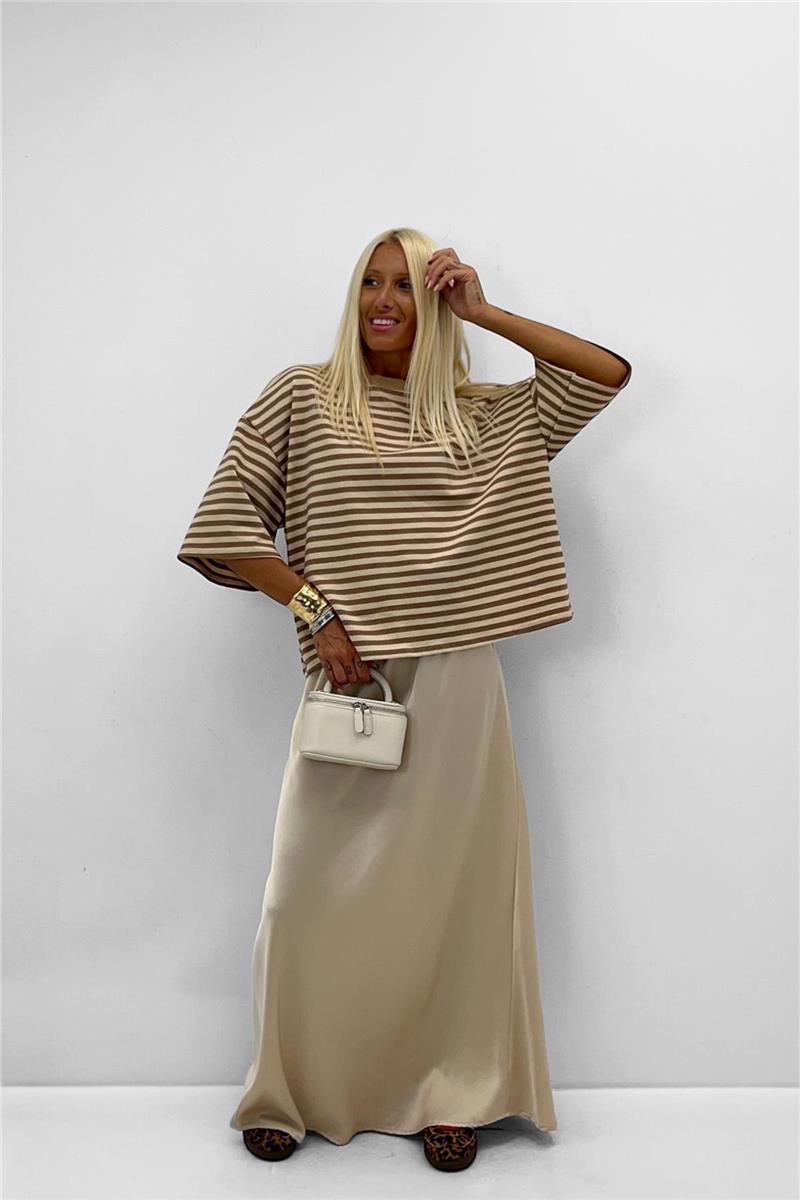 maglia over manica 3/4 mocha